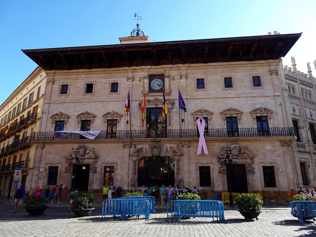 Front of the City Hall at the Plaça de Cort square