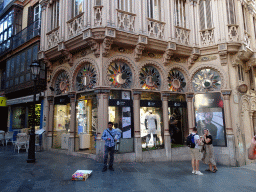 Front of the Real Madrid Store at the Plaça de Cort square