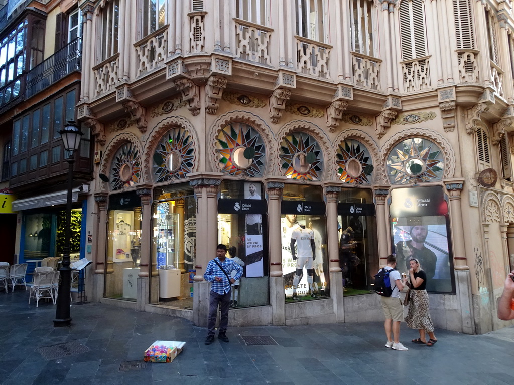 Front of the Real Madrid Store at the Plaça de Cort square