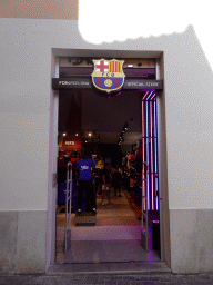 Front of the FC Barcelona Store at the Carrer de Jaume II street