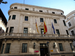 Front of the Delegació del Govern a les Illes Balears building at the Carrer Constitució street