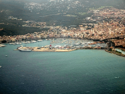 The Puerto de Palma harbour, viewed from the airplane to Rotterdam