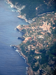 Hills on the northwest side of Mallorca, viewed from the airplane to Rotterdam