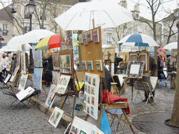 Artists on the Place du Tertre square on the Montmartre hill