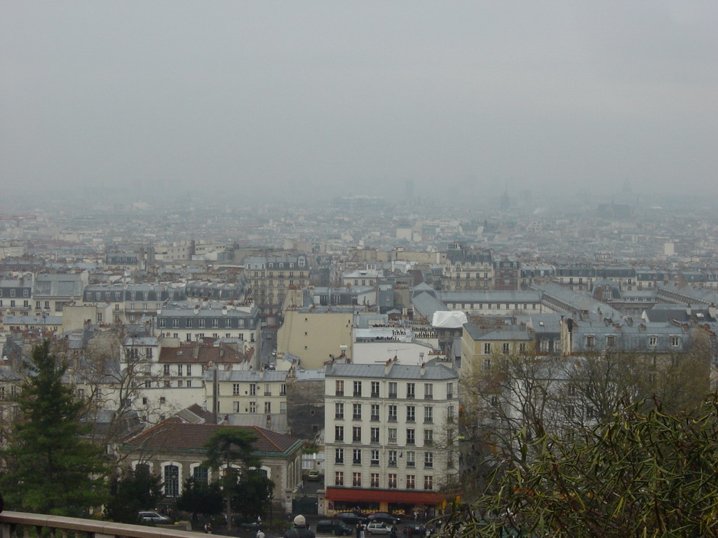 View on the city center from the Basilique du Sacré-Coeur church