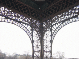 The lower part of the Eiffel Tower