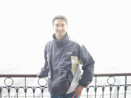Tim on the lower floor of the Eiffel Tower