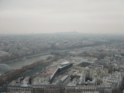 View on the city center from the higher floor of the Eiffel Tower