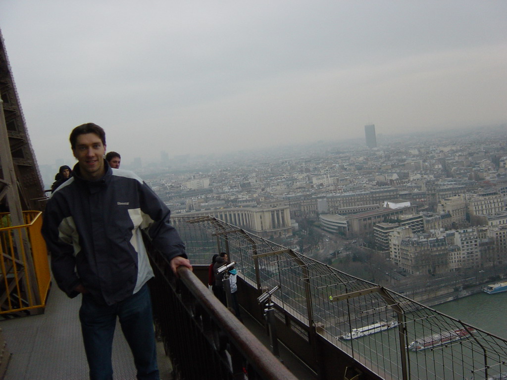 Tim on the higher floor of the Eiffel Tower