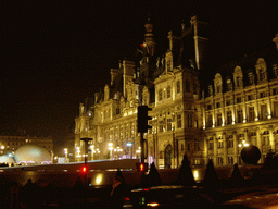 The Hôtel de Ville (City Hall) of Paris, by night