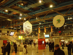 Inside the Centre Georges Pompidou, by night