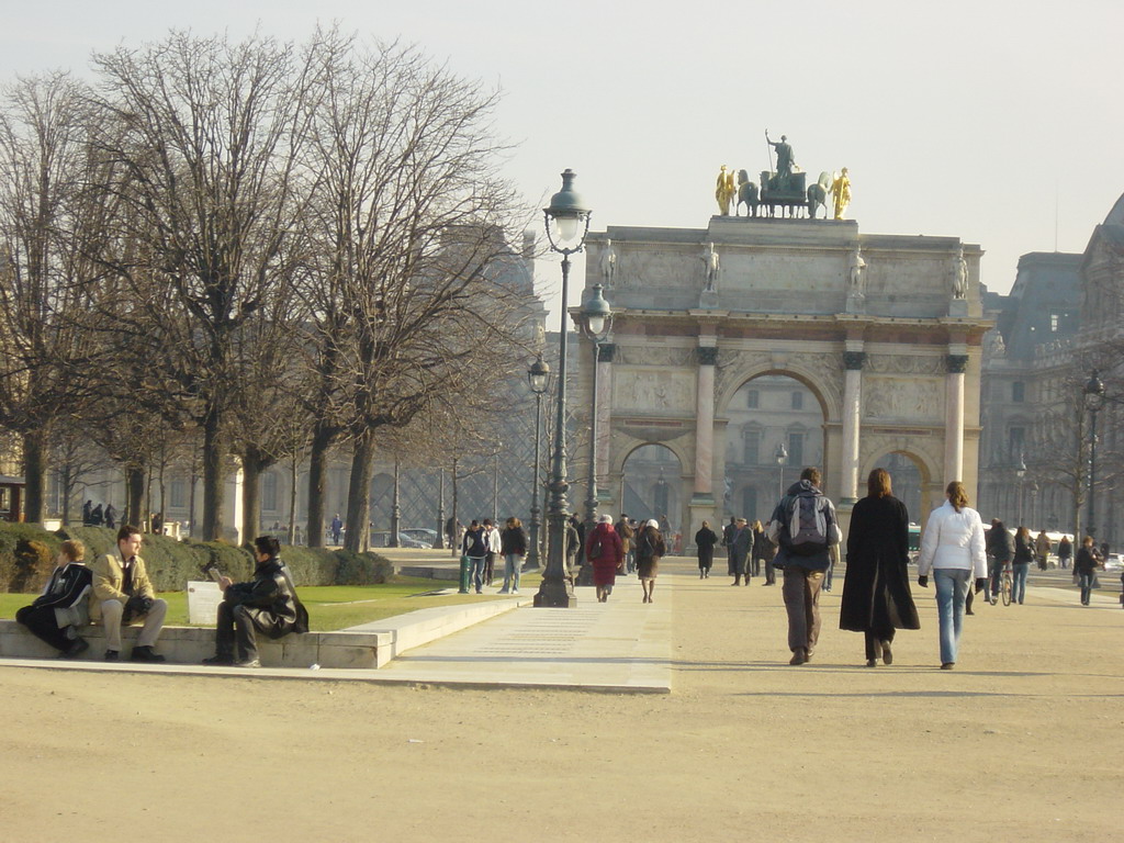 The Arc de Triomphe du Carousel in front of the Louvre Museum