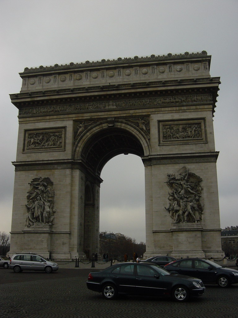 The Arc de Triomphe, on the Place de l`Étoile square