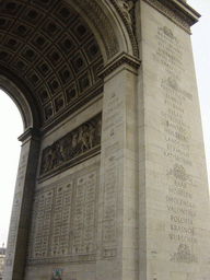 Side part of the Arc de Triomphe