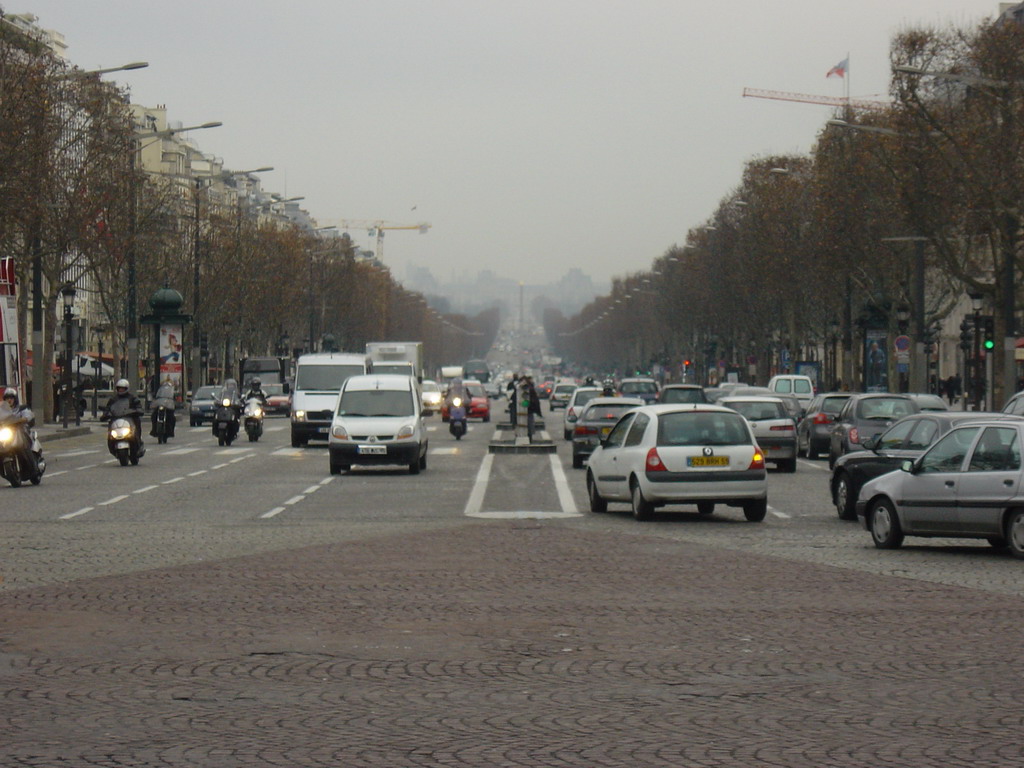 The east side of the Avenue des Champs-Élysées, from the Place de l`Étoile