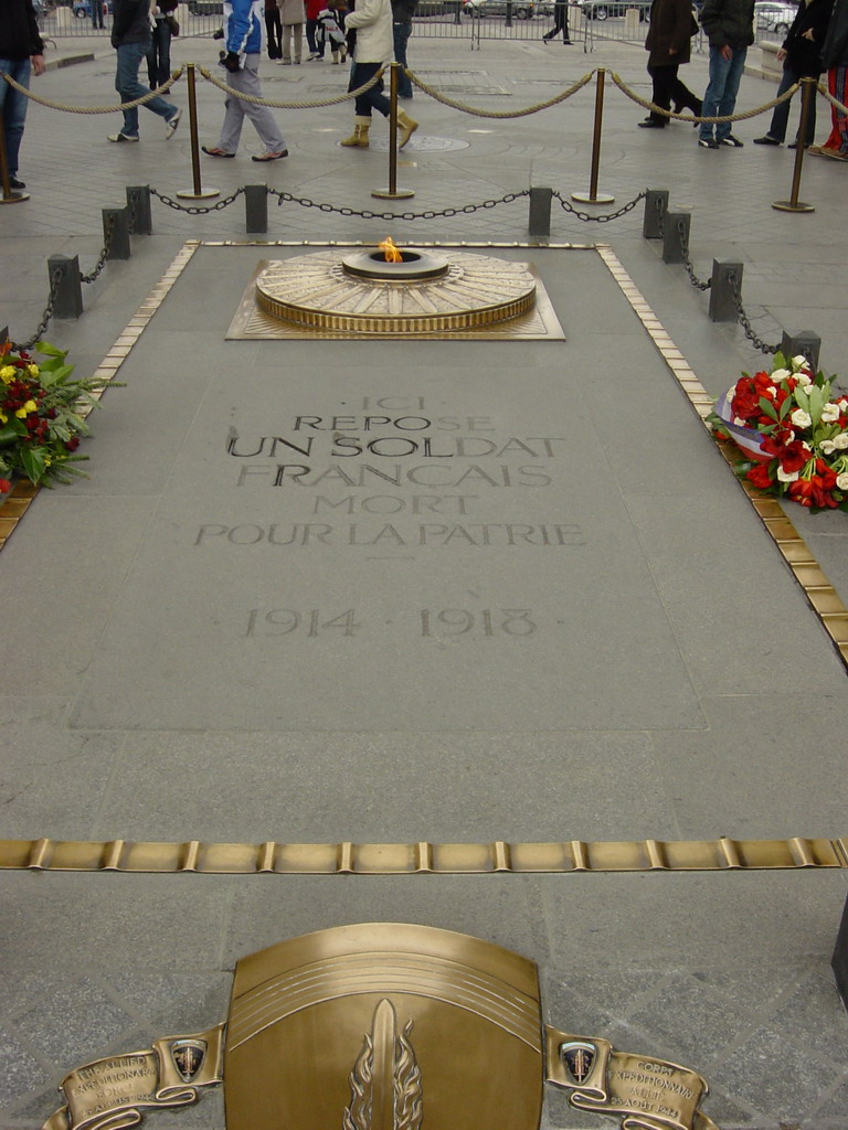 Tomb of the Unknown Soldier beneath the Arc de Triomphe