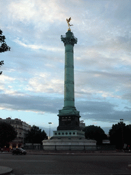 The Colonne de Juillet column at the Place de la Bastille square