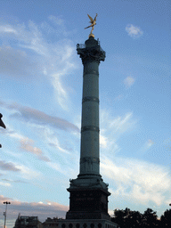 The Colonne de Juillet column at the Place de la Bastille square