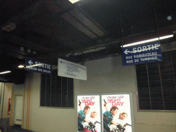 Exit signs in the Châtelet - Les Halles subway station