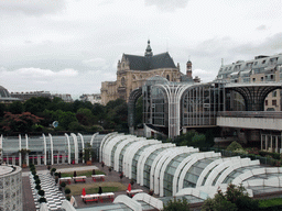 The Forum des Halles shopping mall, the Jardin des Halles gardens and the Église Saint-Eustache church