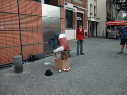 Street artists at the side of the Centre Georges Pompidou