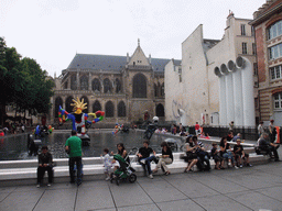 The Stravinsky Fountain and the Church of Saint-Merri