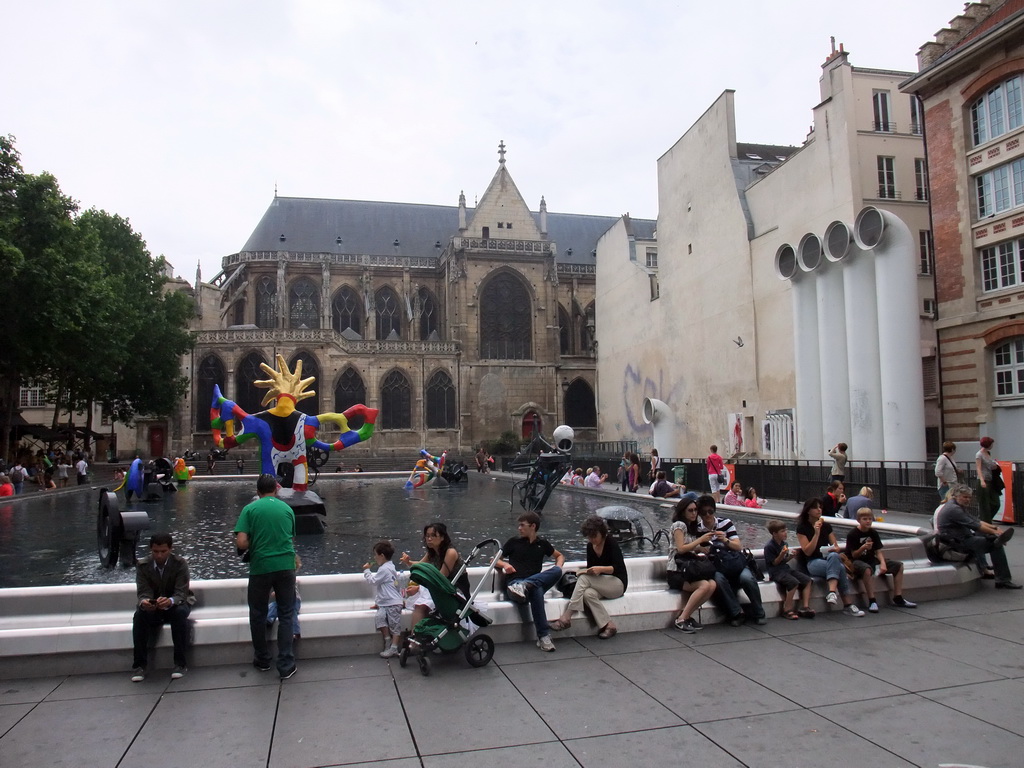 The Stravinsky Fountain and the Church of Saint-Merri