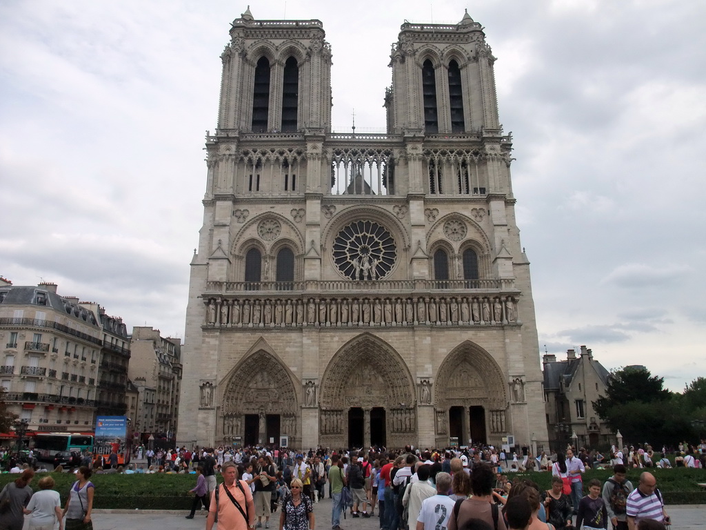 Front of the Cathedral Notre Dame de Paris