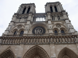 Upper front of the Cathedral Notre Dame de Paris