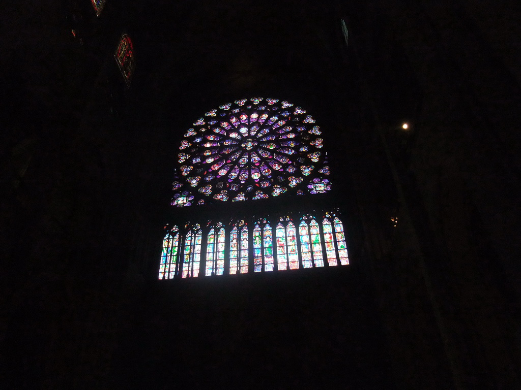 The South Rose Window in the Cathedral Notre Dame de Paris