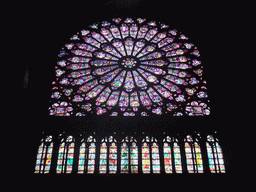 The North Rose Window in the Cathedral Notre Dame de Paris