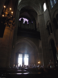 Entrance and the Great Organ of the Cathedral Notre Dame de Paris