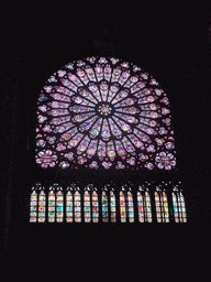 The North Rose Window in the Cathedral Notre Dame de Paris