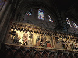 Relief on the outer side of the Choir in the Cathedral Notre Dame de Paris