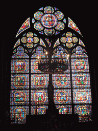 Stained glass windows in the Cathedral Notre Dame de Paris