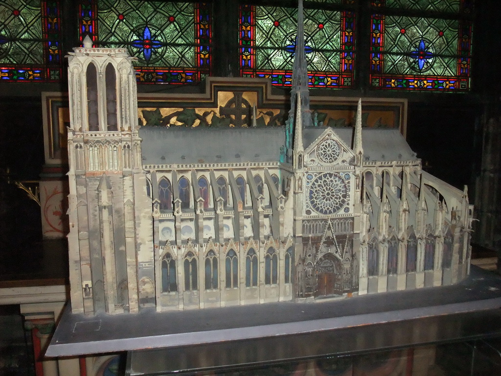 Scale model of the Cathedral Notre Dame de Paris, in the Apse of the Cathedral Notre Dame de Paris