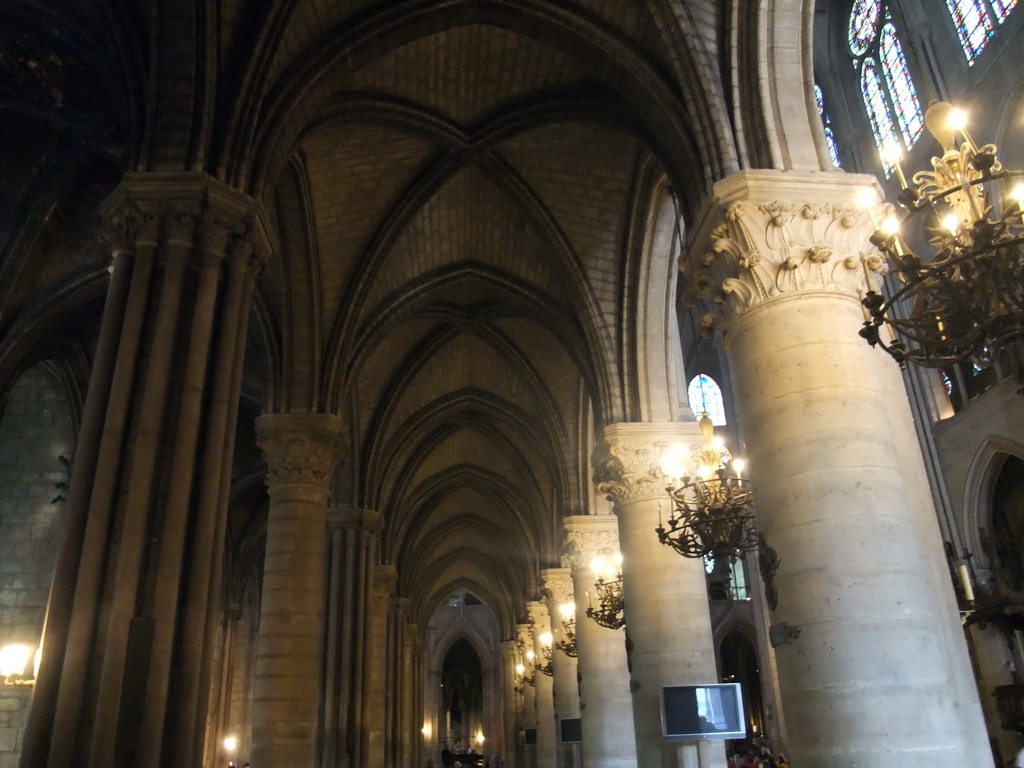 Aisle of the Cathedral Notre Dame de Paris