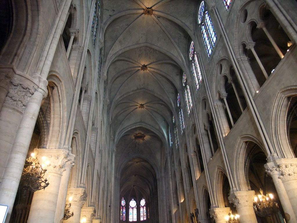 Aisle of the Cathedral Notre Dame de Paris