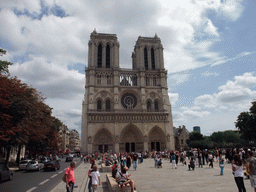 The Place du Parvis-Notre-Dame square and the front of the Cathedral Notre Dame de Paris