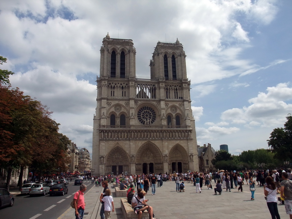 The Place du Parvis-Notre-Dame square and the front of the Cathedral Notre Dame de Paris