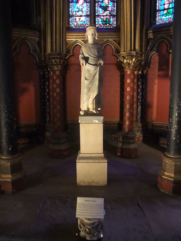 Statue of Saint Louis in the Lower Chapel of the Sainte-Chapelle chapel