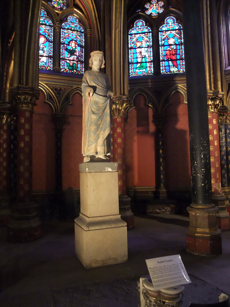 Statue of Saint Louis in the Lower Chapel of the Sainte-Chapelle chapel