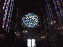 Rose Window and entrance to the Upper Chapel of the Sainte-Chapelle chapel