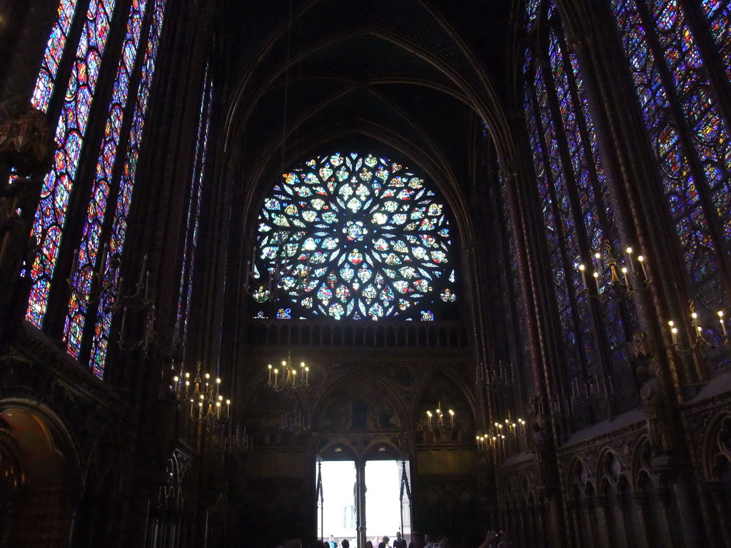 Rose Window and entrance to the Upper Chapel of the Sainte-Chapelle chapel