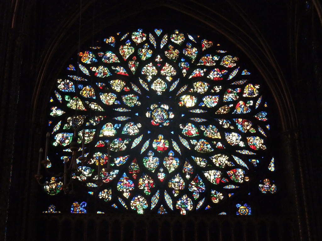 Rose Window above the entrance to the Upper Chapel of the Sainte-Chapelle chapel
