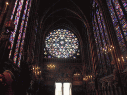 Rose Window and entrance to the Upper Chapel of the Sainte-Chapelle chapel