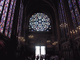 Rose Window and entrance to the Upper Chapel of the Sainte-Chapelle chapel