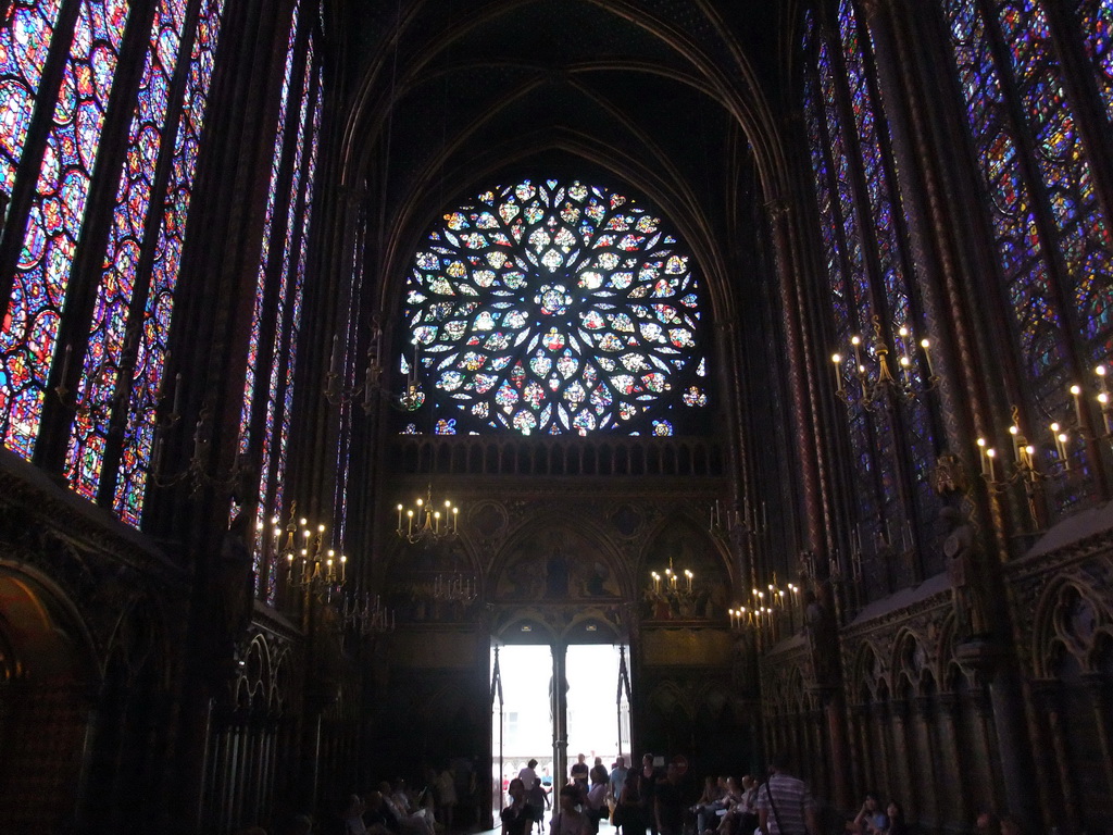 Rose Window and entrance to the Upper Chapel of the Sainte-Chapelle chapel