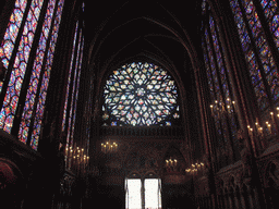 Rose Window and entrance to the Upper Chapel of the Sainte-Chapelle chapel