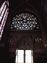 Rose Window and entrance to the Upper Chapel of the Sainte-Chapelle chapel